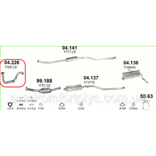 Приймальна труба Citroen Berlingo 1.4 2000 - 2002 рр.
