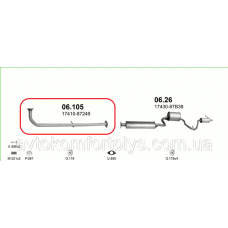 Приймальна труба Daihatsu Move 0.8 1997 - 1998 рр.