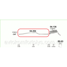 Вихлопна труба Peugeot Partner 1.9 дизель 1996 - 2001 рр.