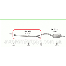 Вихлопна труба Fiat Ulysse 2.0 JTD / 2.2 JTD турбодизель 2002 - 2006 рр.