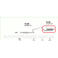 Глушник (вихлопна система) NISSAN PRIMERA 1.6 i (1597 см3) (90-93рр) (Примера) універсал (P10E)