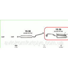 Глушник (вихлопна система) NISSAN PRIMERA 1.8 i 16V (1769 см3) P12E (02-07рр) (седан/хетчбек) (QG18DE)