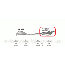 Глушник (вихлопна система) OPEL VECTRA B 2.6 i V6 (2597 см3) (00-02рр.) (Опель Вектра Б) Y2.6SE