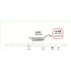 Трубка кінцева Mitsubishi Pajero 2.5 турбодизель 1989 - 1996 рр.