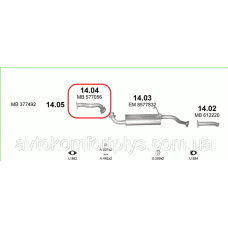 Вихлопна труба Mitsubishi Pajero 2.6 / 3.0 1986 - 1991 рр