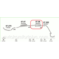 Глушник Fiat Ducato 1.8/1.9 D/2.0 D/2.4 D/2.5 D перше покоління