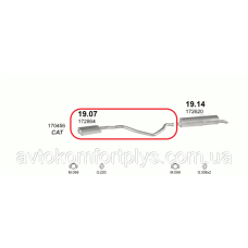 Резонатор Пежо 405 1.9 МІ16 1987 - 1992 рр Полмостров