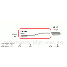 Резонатор Пежо 406 1.8 1995 - 2001 рр Полмостров
