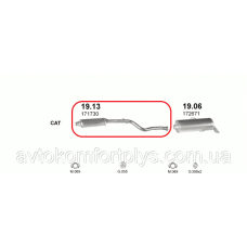Резонатор Пежо 106 1.6 1994 - 1996 рр Полмостров