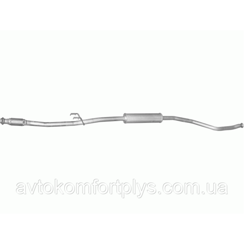 Вихлопна труба з резонатором та гофрою Peugeot 206 1.4i 16V 2003 - 2006 рр