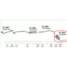 Глушник RENAULT TRAFIC 2.5 D (Рено Трафік)