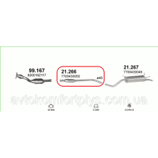 Резонатор Renault Megane 1.4i 16V 1999 - 2002 рр Полмостров