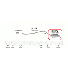 Глушник (вихлопна система) RENAULT TWINGO 1.2