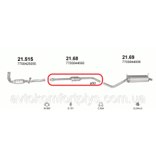 Резонатор RENAULT MEGANE 1.6 купе