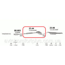 Резонатор Сеат Толедо 1.9 турбодизель 1995 — 1999 рр. Полмостров