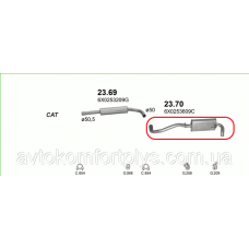 Глушник (вихлопна система) SEAT AROSA 1.7 D
