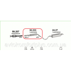 Резонатор Сеат Толедо 1.4 2000 - 2002 рр Полмостров