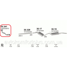 Приймальна труба VOLKSWAGEN PASSAT B3-B4 1.8