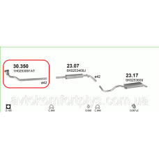 Приймальна труба Seat Ibiza 1.9 дизель 1993 - 1996 рр.