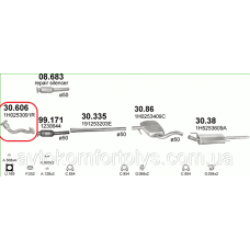 Приймальна труба Volkswagen Vento 1.9 дизель 1991 - 1998 рр.