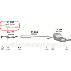 Приймальна труба Volvo S60 2.4 турбодизель 2001 - 2006 рр.