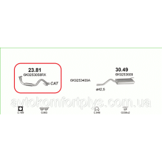 Труба приймальна (колекторна) VOLKSWAGEN CADDY 1.4 (1390см3) (00-04гг)
