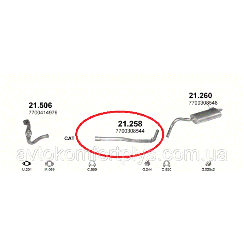 Вихлопна труба RENAULT KANGOO 1.9 D
