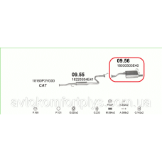 Глушник (вихлопна система) HONDA CIVIC 1.4 i 16V (1396 см3) (95-01 рр) (Хонда Сівік) хетчбек (трьохдверна)