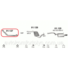 Приймальна труба AUDI A4 2.0 FSi
