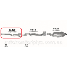 Резонатор BMW 3 E46 2.2 i/2.5 i/3.0 i