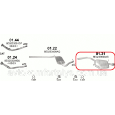 Глушник AUDI A4 кузов B6/B7 1.6