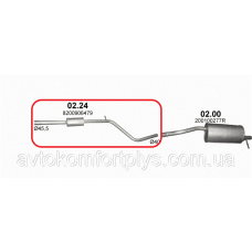 Резонатор RENAULT SANDERO 1.2 - 1.6