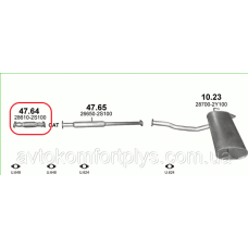 Приймальна труба з гофрою Hyundai ix35 2.0 i