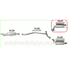 Глушник правий Mazda 6 2.5i 2007 - 2013 рр.