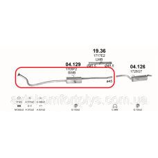 Резонатор Сітроен Джампі 1.9 дизель 1995 - 2000 рр