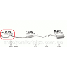 Приймальна труба Nissan Micra 1.0 2002 - 2005 рр Полмостров