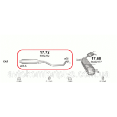 Резонатор Opel Vectra C універсал 3.0 турбодизель 2003 - 2008 рр