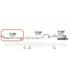 Приймальна труба Opel Meriva A 1.4i 16V 2004 - 2010 рр Полмостров