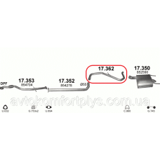 Вихлопна труба Opel Insignia 2.0 CDTi турбодизель 2008 - 2012 рр